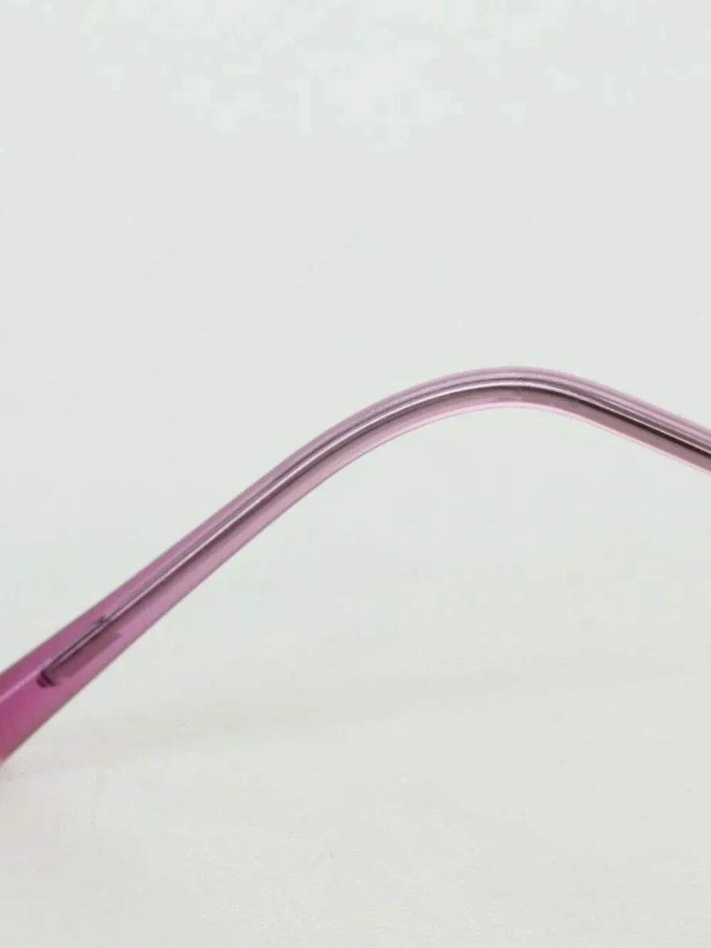 CHANEL Rimless CC Sunglasses metal Purple CC Auth am11594V